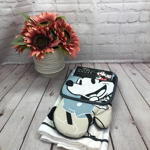 Mickey mouse disney 3pc kitchen towel set - Picture 1 of 8